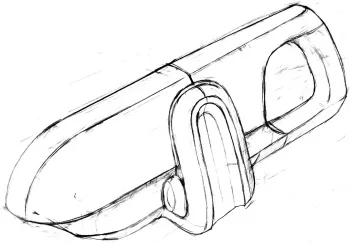 Vacuum cleaner form exploration sketch 4