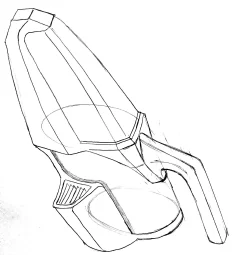 Vacuum cleaner form exploration sketch 5