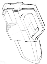 Vacuum cleaner form exploration sketch 6