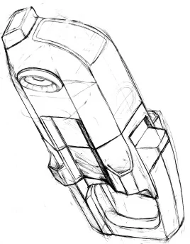Vacuum cleaner form exploration sketch 7